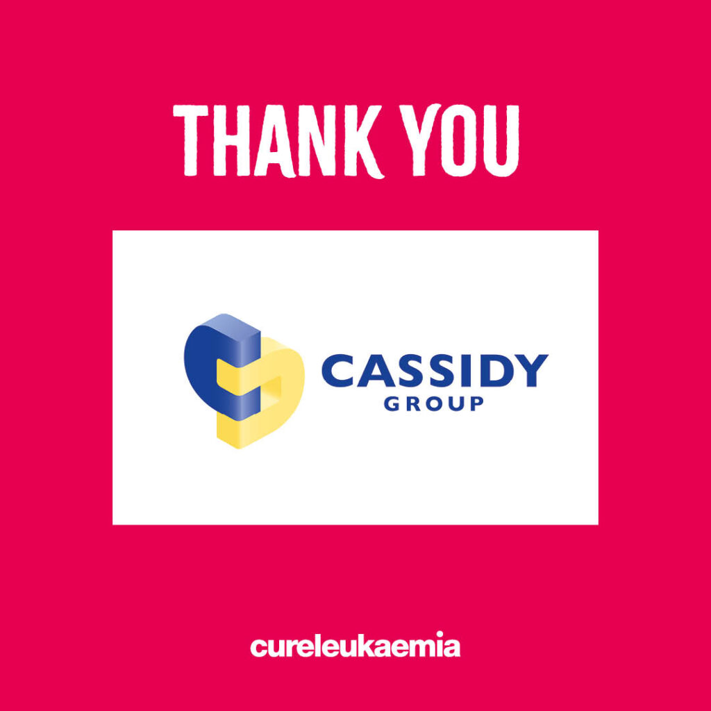 Cassidy Group Joins Forces with Cure Leukaemia during Blood Cancer Awareness Month