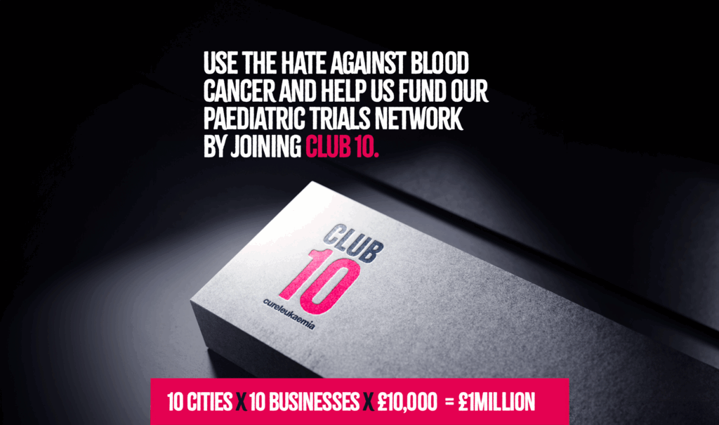 Cure Leukaemia Launches Club 10 to Support Groundbreaking Paediatric Transplant Trials Network