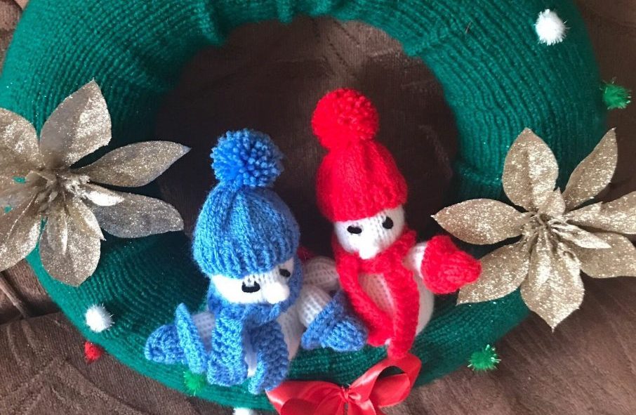 Judy Shutt knits for charity in memory of her husband, who passed away from leukaemia