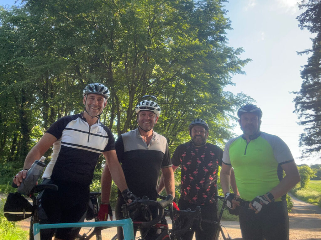 David Patten and 3 friends to take on 500km cycle ride in support of friend Matt Gaut running to Paris