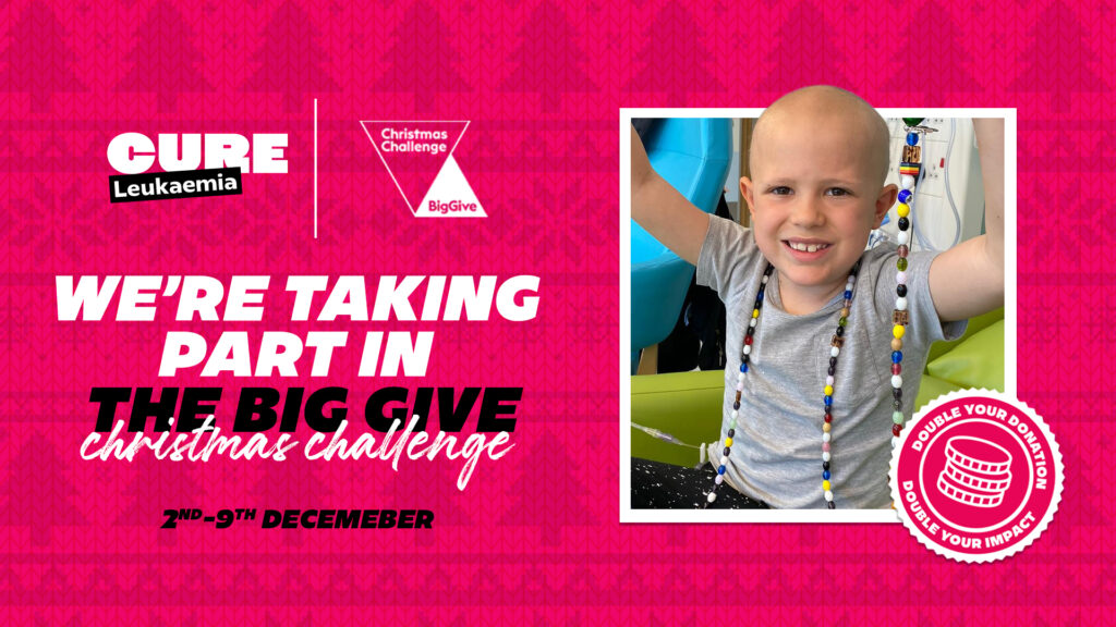 Cure Leukaemia Joins Big Give Christmas Challenge
