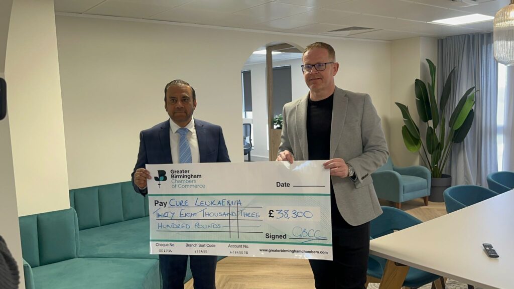 Over £38,000 raised by Greater Birmingham Chambers of Commerce